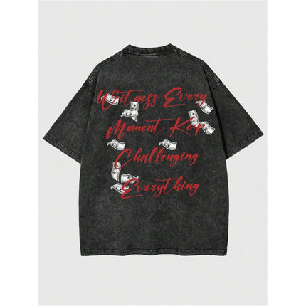 Men's Graphic T-Shirt With Figure And Letter Print Short Sleeves