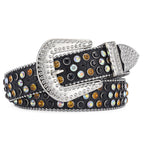 Black Yellow Silver Buckle / 105cm