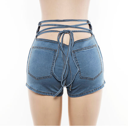 High waist denim shorts