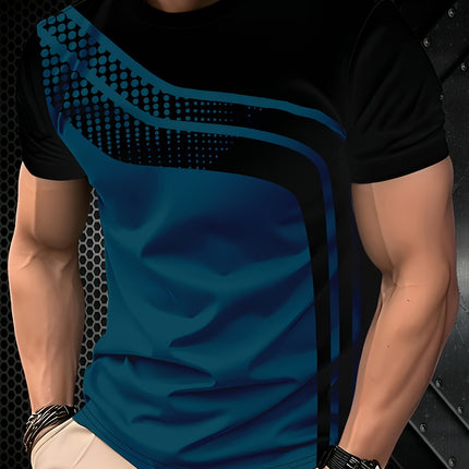 Men's Short-sleeved T-shirt Business Casual Series Digital 3D Printing