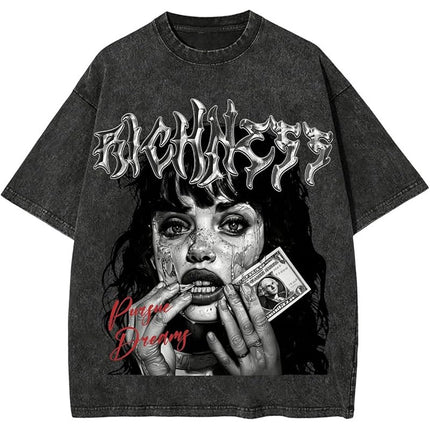 Men's Graphic T-Shirt With Figure And Letter Print Short Sleeves