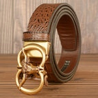 Brown Gold Buckle / 110cm