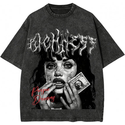 Men's Graphic T-Shirt With Figure And Letter Print Short Sleeves