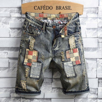 Fashionable Driven Trendy Patchwork Shorts