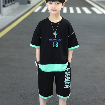 Middle-aged Children's Printed Two-piece  Clothing