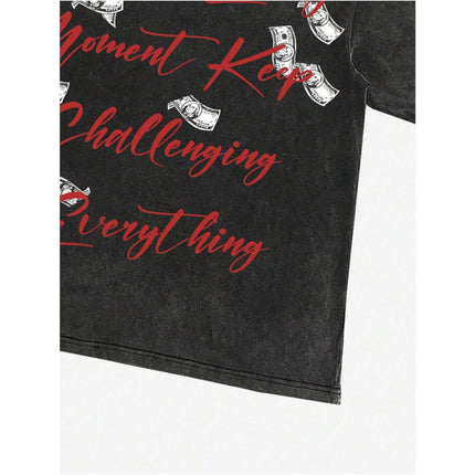 Men's Graphic T-Shirt With Figure And Letter Print Short Sleeves