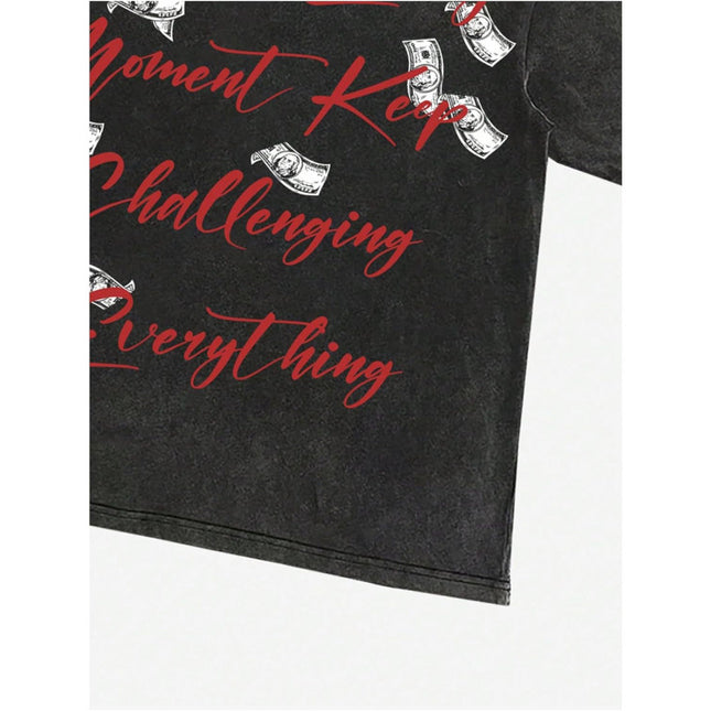 Men's Graphic T-Shirt With Figure And Letter Print Short Sleeves