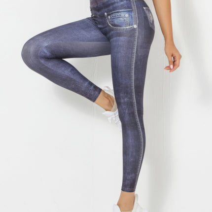 Denim Peach Womens Yoga Pants