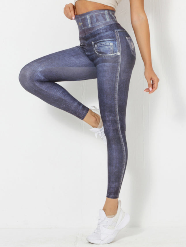 Denim Peach Womens Yoga Pants