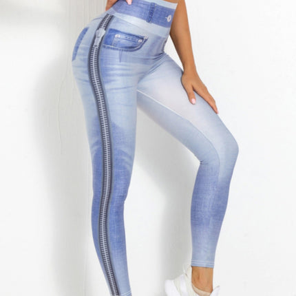 Denim Peach Womens Yoga Pants