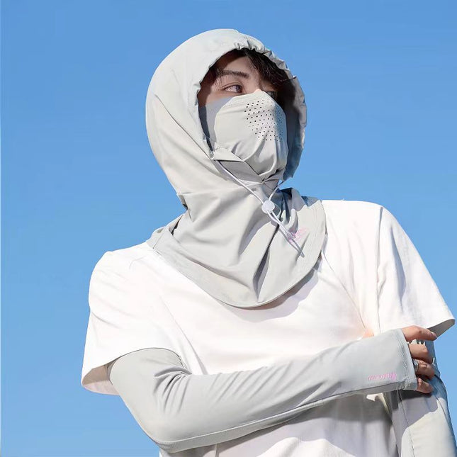 Sun Protection Ice Silk Hat Scarf Neck Mask