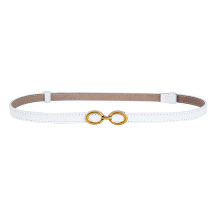 Women's Single Circle Dress Waist Thin Belt With Suit Shirt Small Belt A Pair Of Buckles All-matching