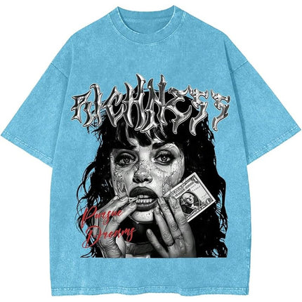 Men's Graphic T-Shirt With Figure And Letter Print Short Sleeves