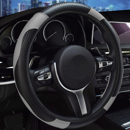 Car Steering Wheel Cover Elastic Rimless Leather