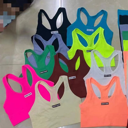 Sports Yoga Suit With Chest Pad Shockproof Beauty Back Hip Withdraw Stretch Sports Women's Shorts