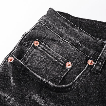 Men's Loose Straight-Leg Denim Trousers