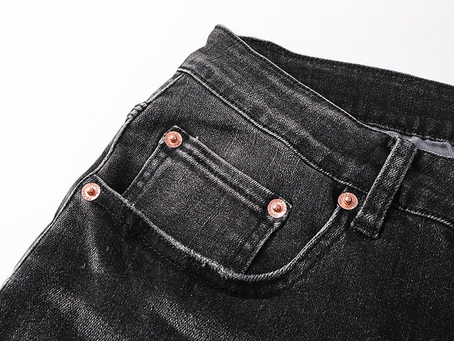 Men's Loose Straight-Leg Denim Trousers